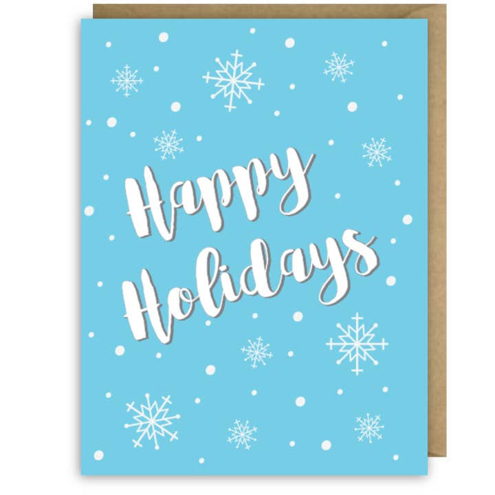 HAPPY HOLIDAYS SNEFNUG ÆSKESÆT (6) for engroshandel hos Second Story Cards