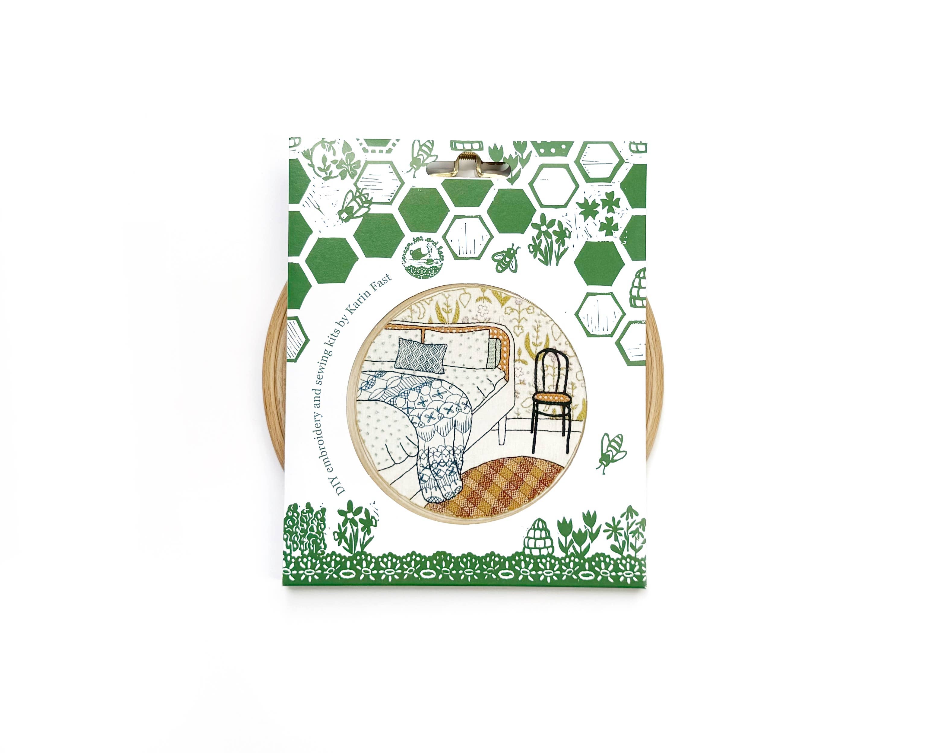 Cream Tea and Lace – Material para bordar/ponto de cruz por atacado – Kit de bordado quarto tranquilo, arte moderna para bastidor12