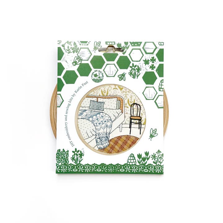 Cream Tea and Lace - Wholesale Borduurbenodigdheden - borduurpakket rustige slaapkamer, modern interieur, hoepelkunst12