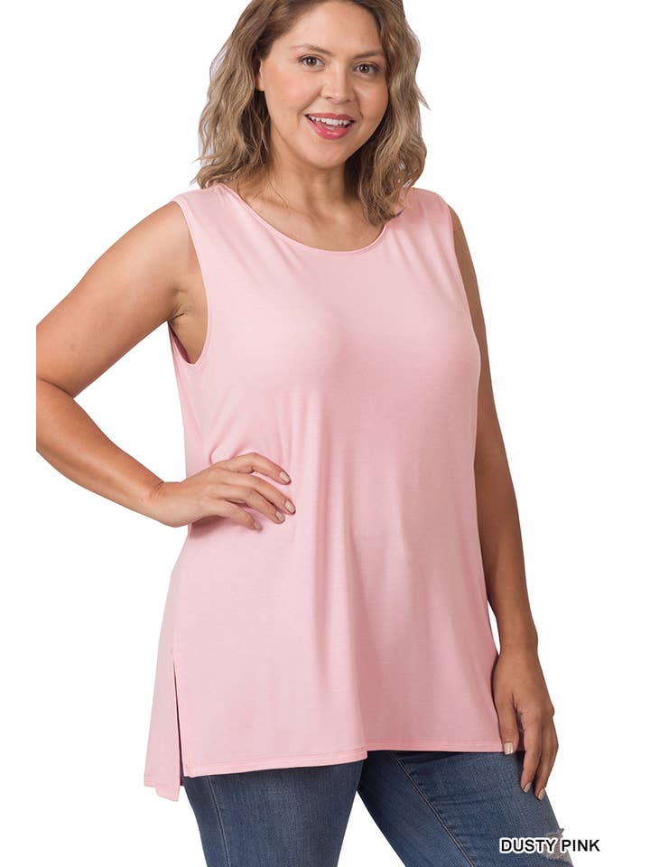 42POPS - Wholesale Tunic - Women's - ,,.Plus size Sleeveless Round Top