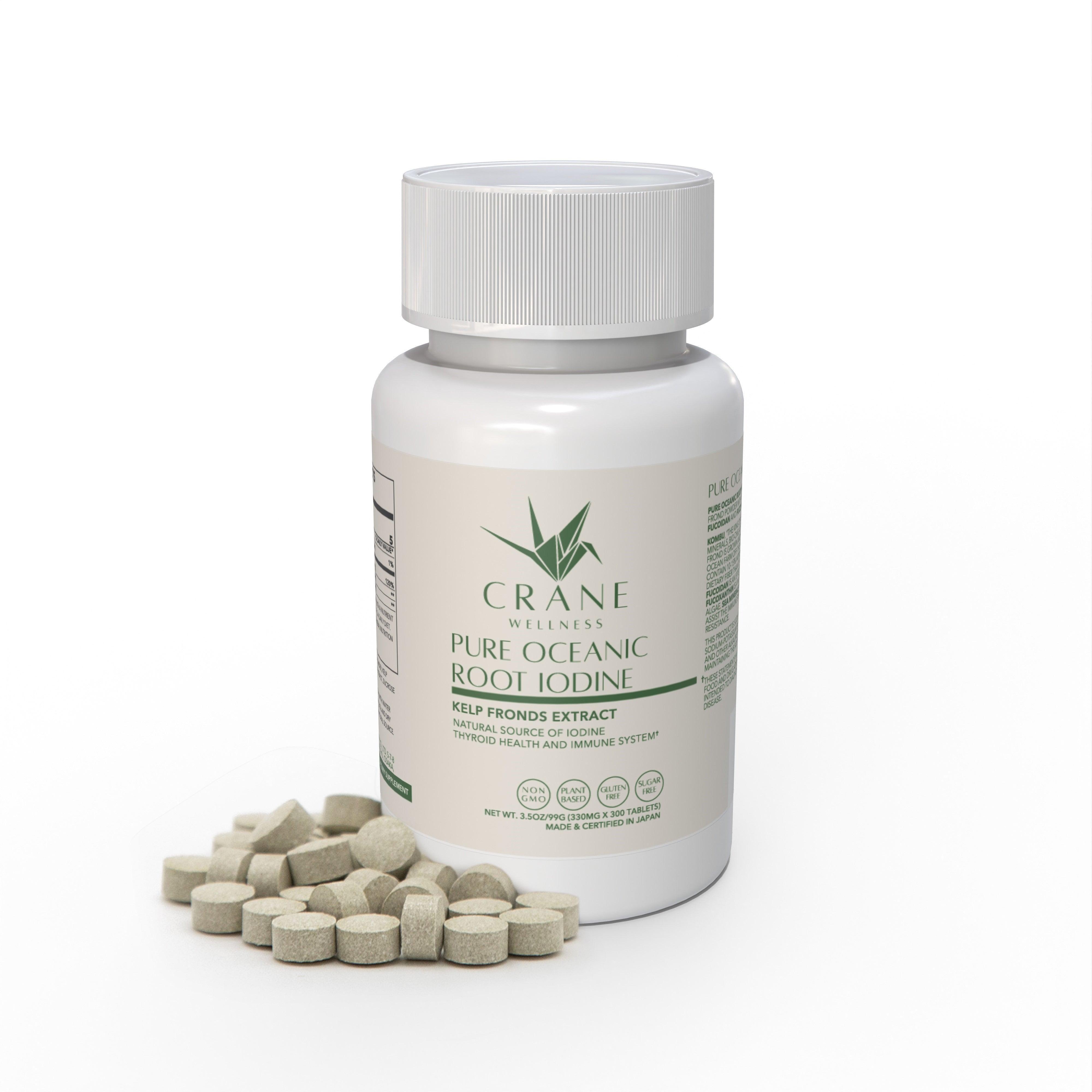 Crane Wellness – Engroshandel Kosttilskud og vitaminer – Rene Oceaniske Rod Jod Tang Rod Tabletter2