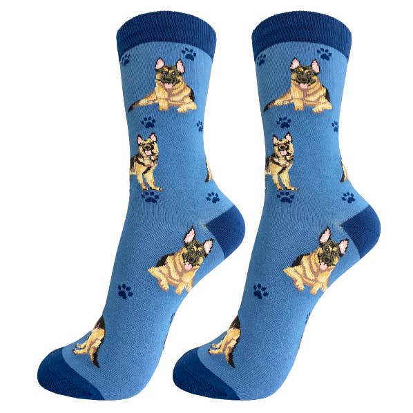 German Shepherd - Unisex - Fun Novelty Crew Dog Socks for wholesale by E&S Pets