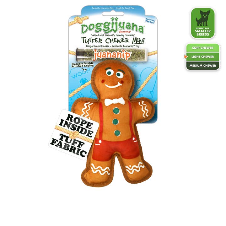 Doggijuana® Tuffer Chewer Mini Peperkoek Hondenspeelgoed voor wholesale door SmarterPaw | Meowijuana & Doggijuana