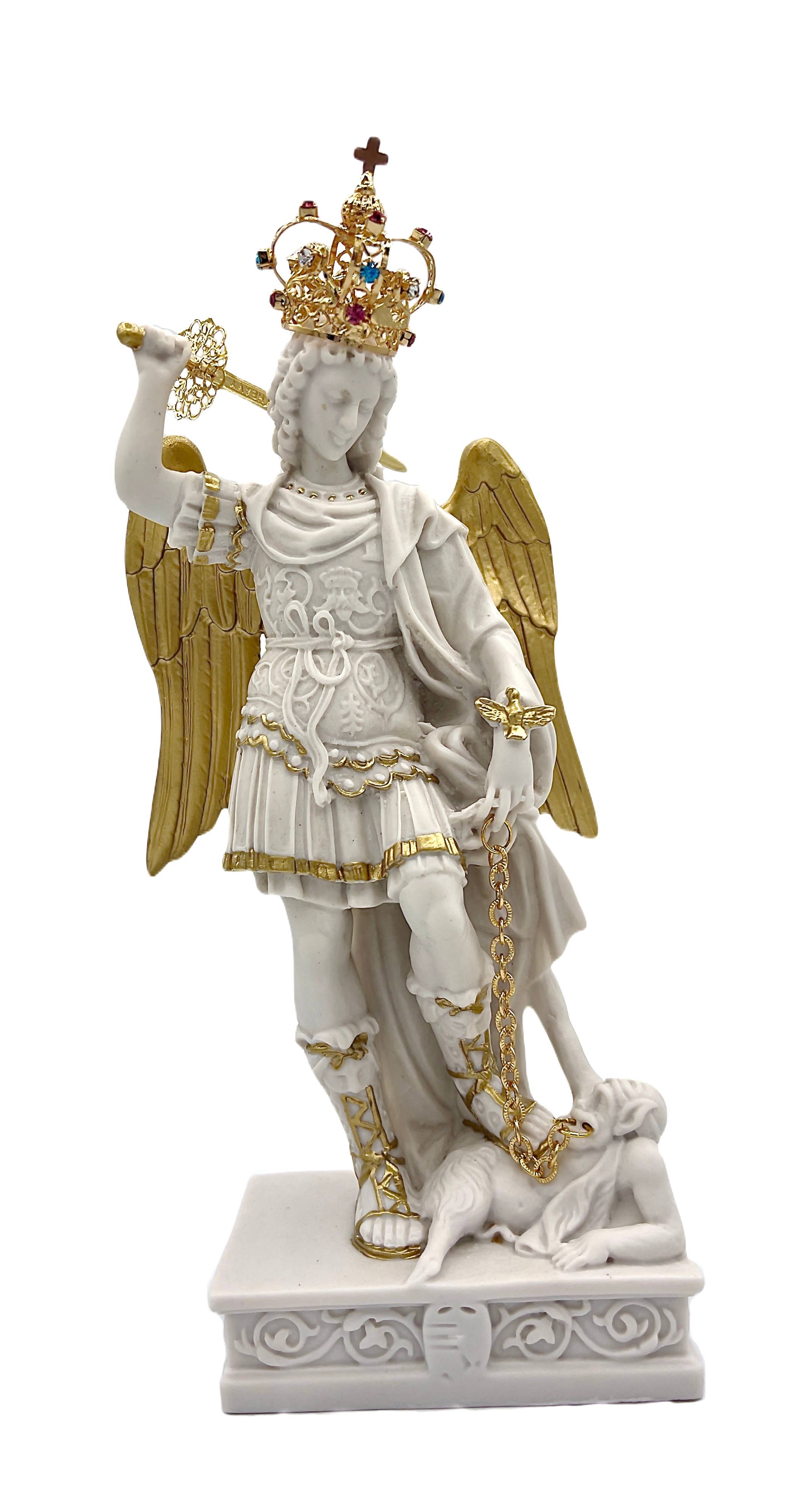Costa Articoli Religiosi - Vente Figurine décorative - Statue de l'archange Saint Michel en marbre résine 27 cm0
