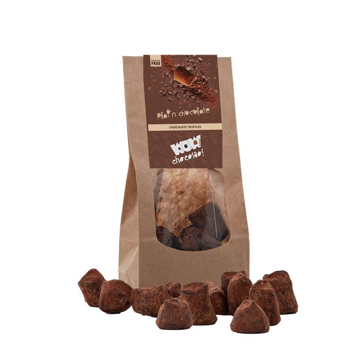 WOW Chocolao! - Wholesale Chocolate - Plain Chocolate Truffles - Biodegradable bag 130g0