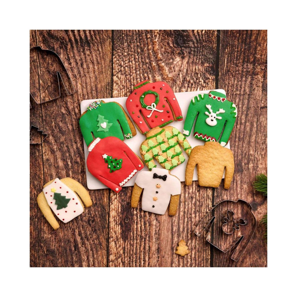 Dr. Oetker – wholesale Kakskärare – Dr. Oetker Set med 3 pepparkaksformar för jultröjor16