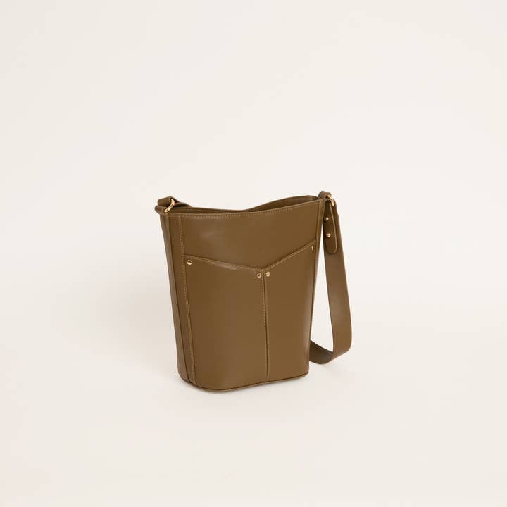 Maradji - Wholesale Shoulder Bag - Women's - BRONZE LEATHER BUCKET BAG GABRIELLE9