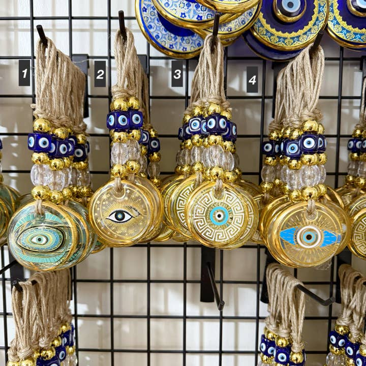 Gold Nazar Wall Hanging - Evil Eye Protection Amulet for wholesale by Evileyefavor