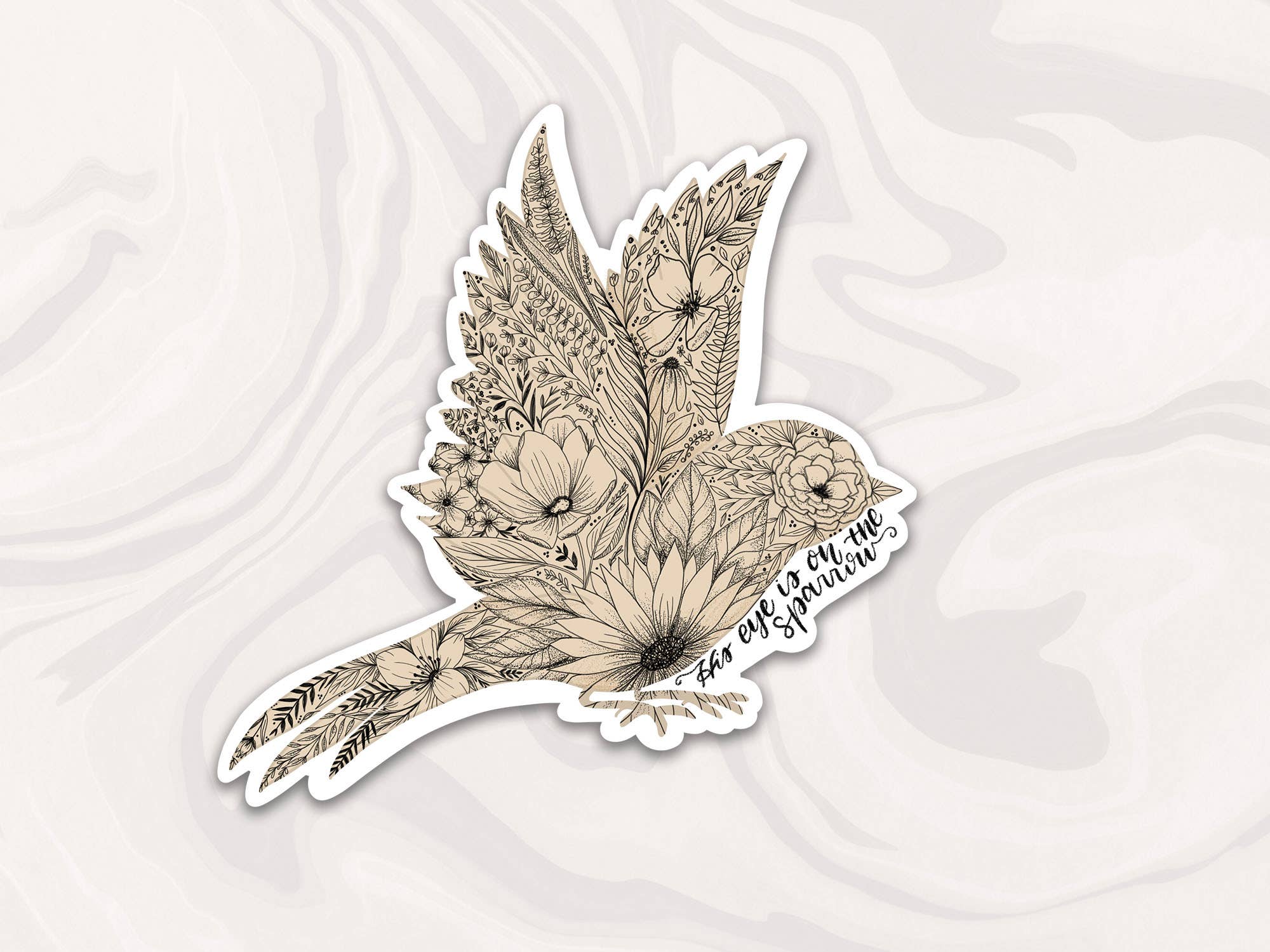 Paper and Prayer - Wholesale Sticker - His Eye is on the Sparrow Sticker