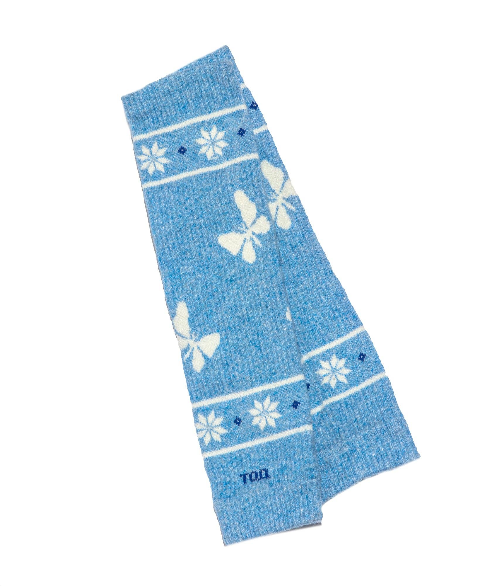 Silk Road Bazaar - Wholesale Socks - Kids - Mongolian Sheep's Wool Leg Warmers - Kids - Blue Butterfly0