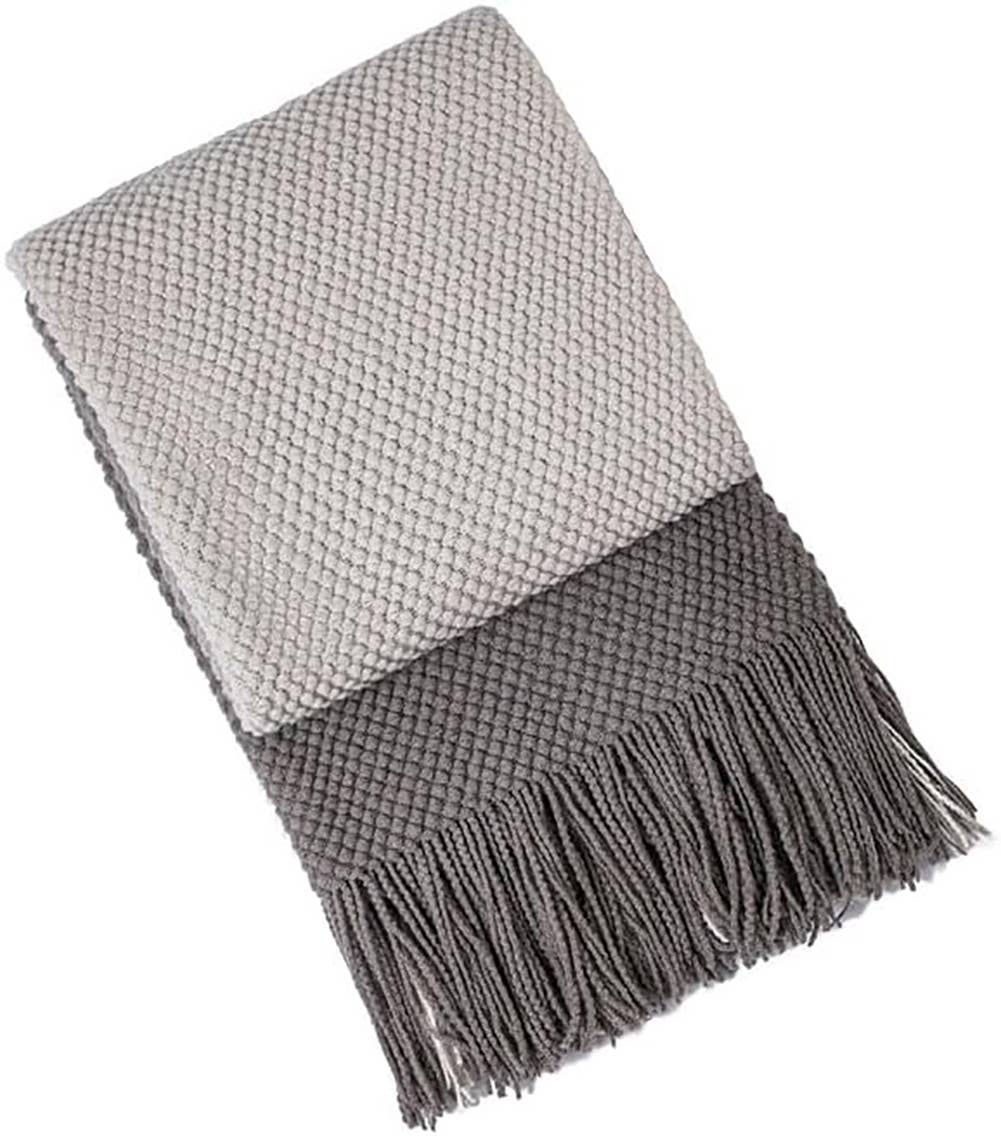 Fennco Styles - Wholesale Throw Blanket - Grey Ombre Gradient Textured Throw Blanket - 50"W x 60"L 2
