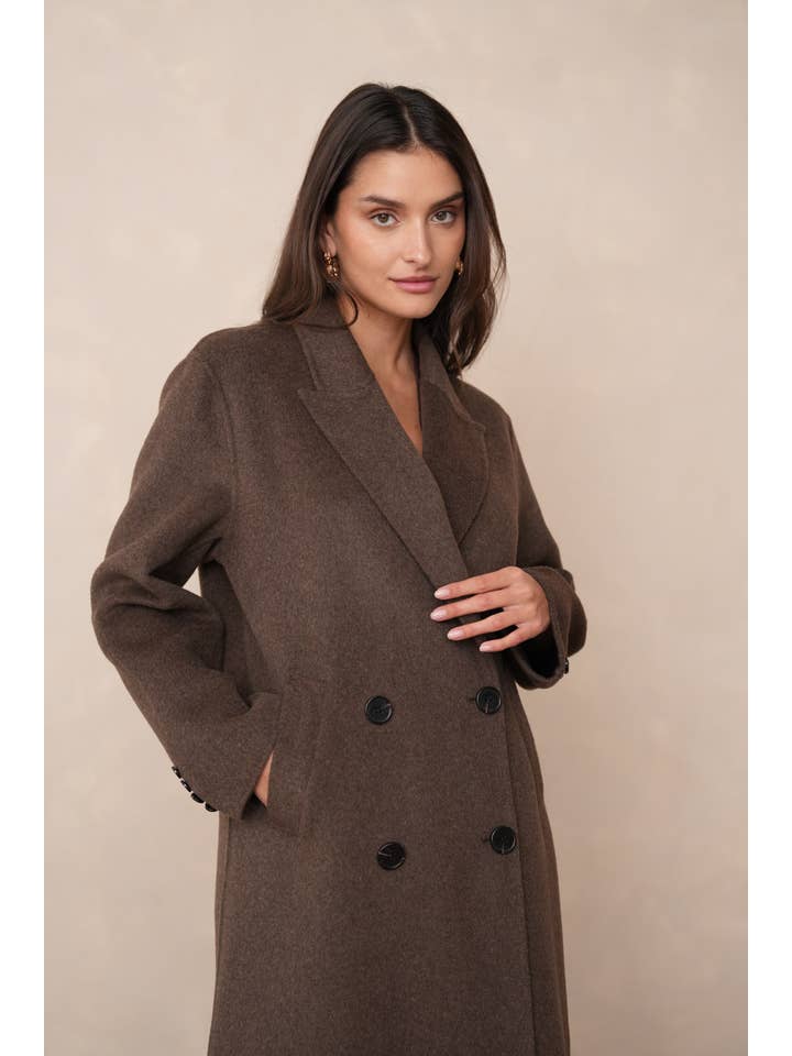 Attentif Paris - Wholesale Coat - Women's - Extra-long oversized hand-sewn wool blend coat1