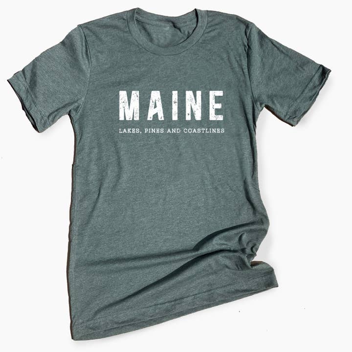 MAINE Short Sleeve T-Shirt for wholesale by Reclaimed Maine Co.