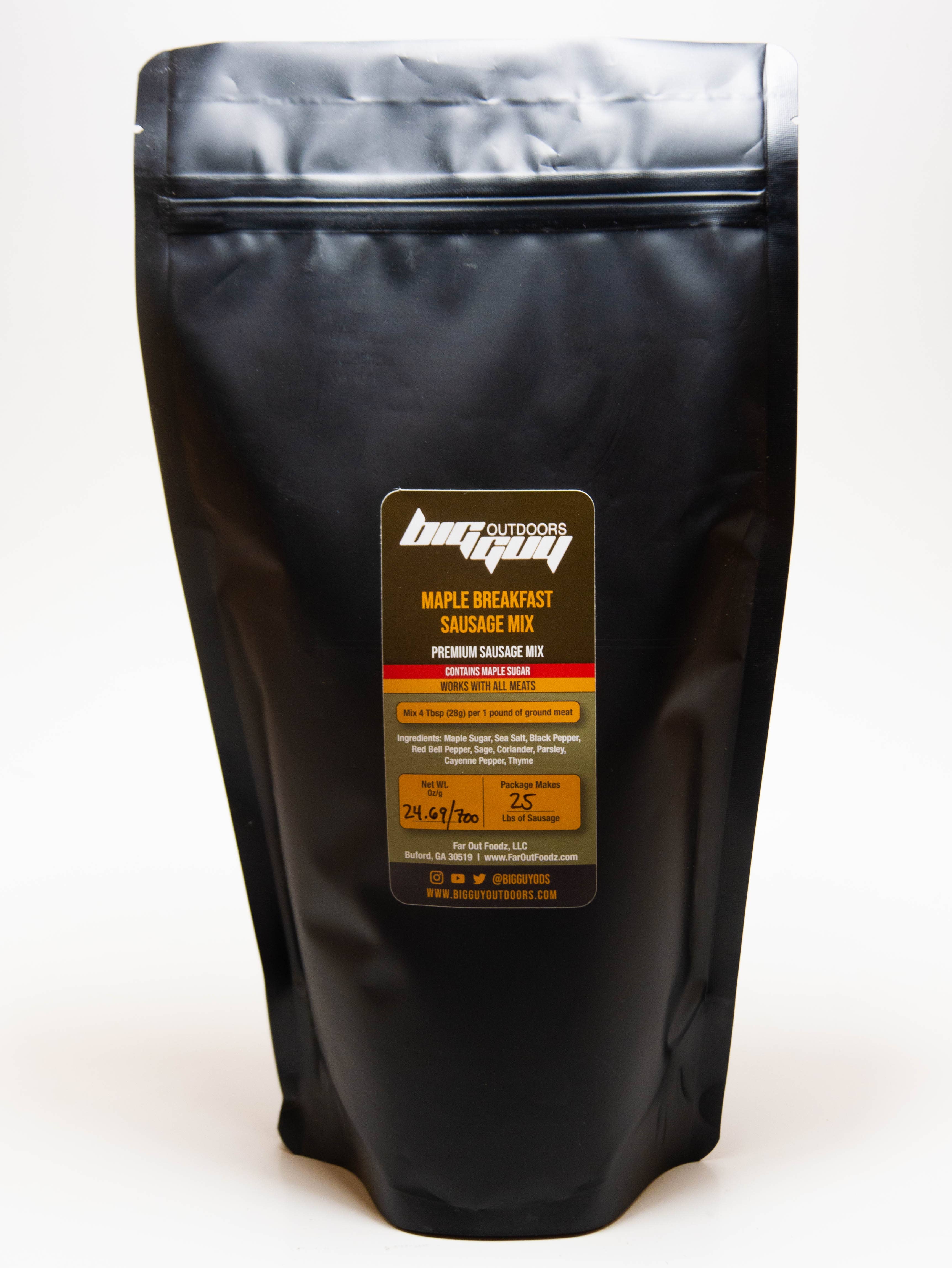 Far Out Foodz - Wholesale Sausage - BigGuy Breakfast Sausage Mix - Maple2