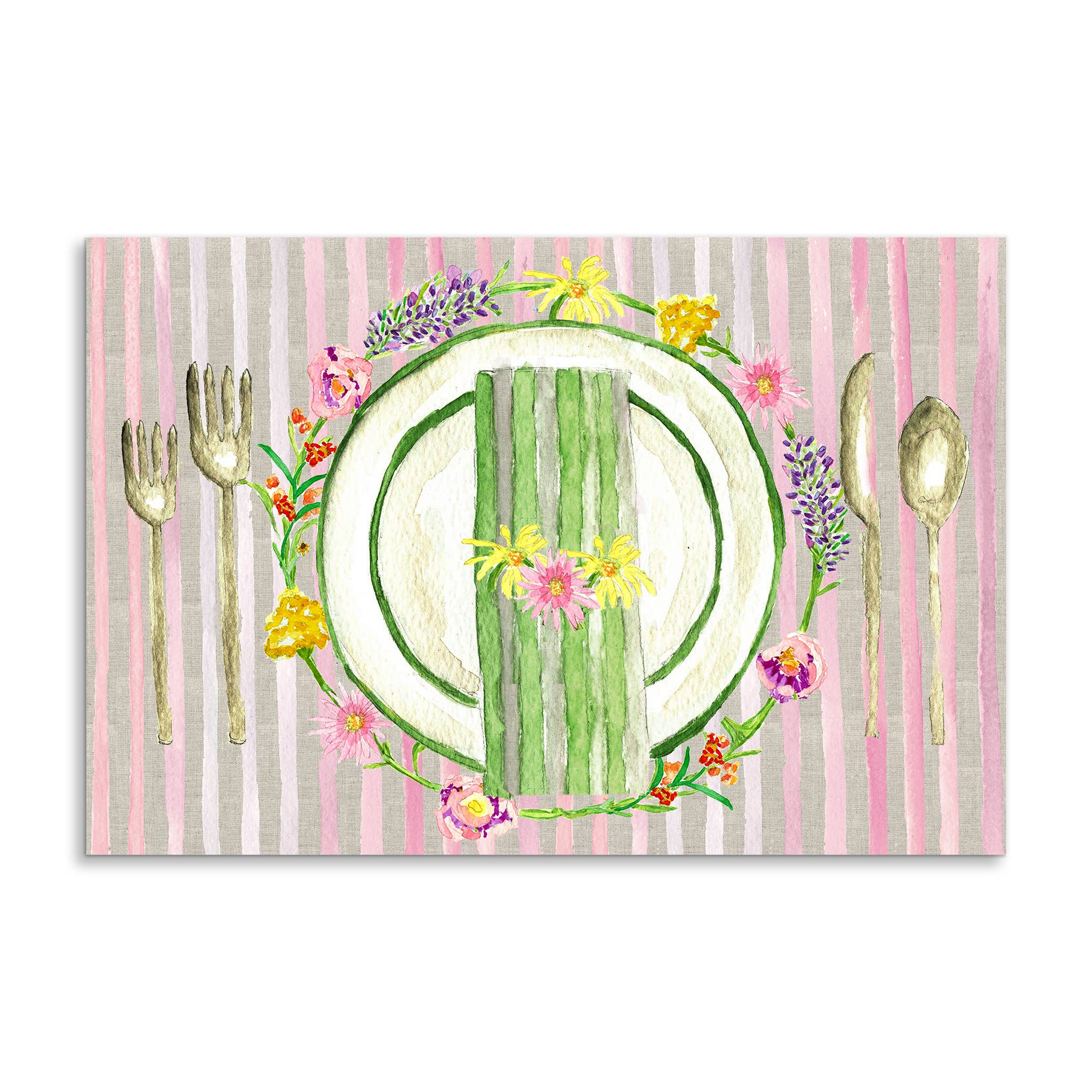 French Graffiti - Wholesale Disposable Placemat - Floral Placesetting Paper Placemats1