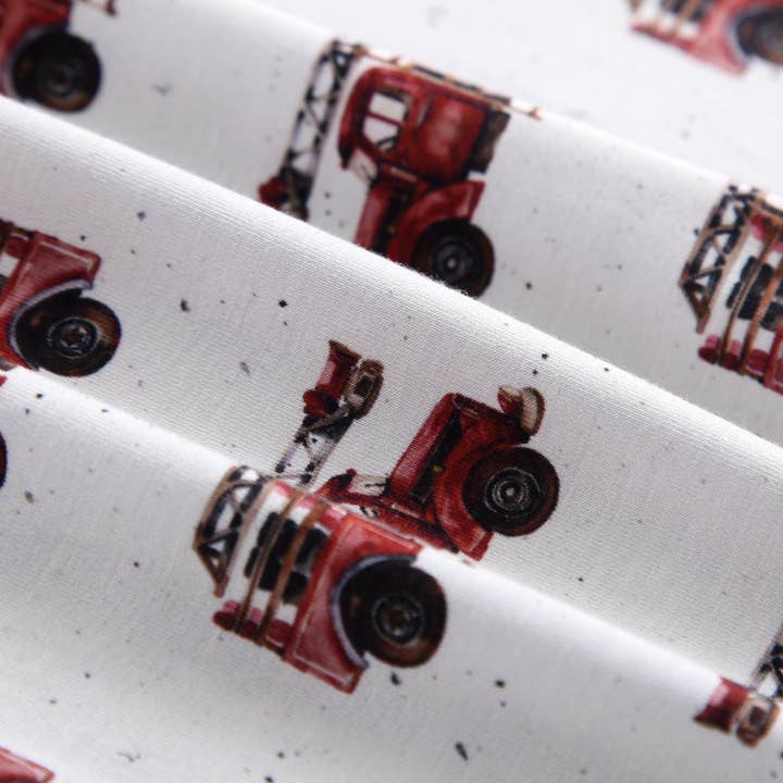 Castles and Coasters - Venta al por mayor Pijama - Bebé - Pijama con cremallera de camión de bomberos vintage6