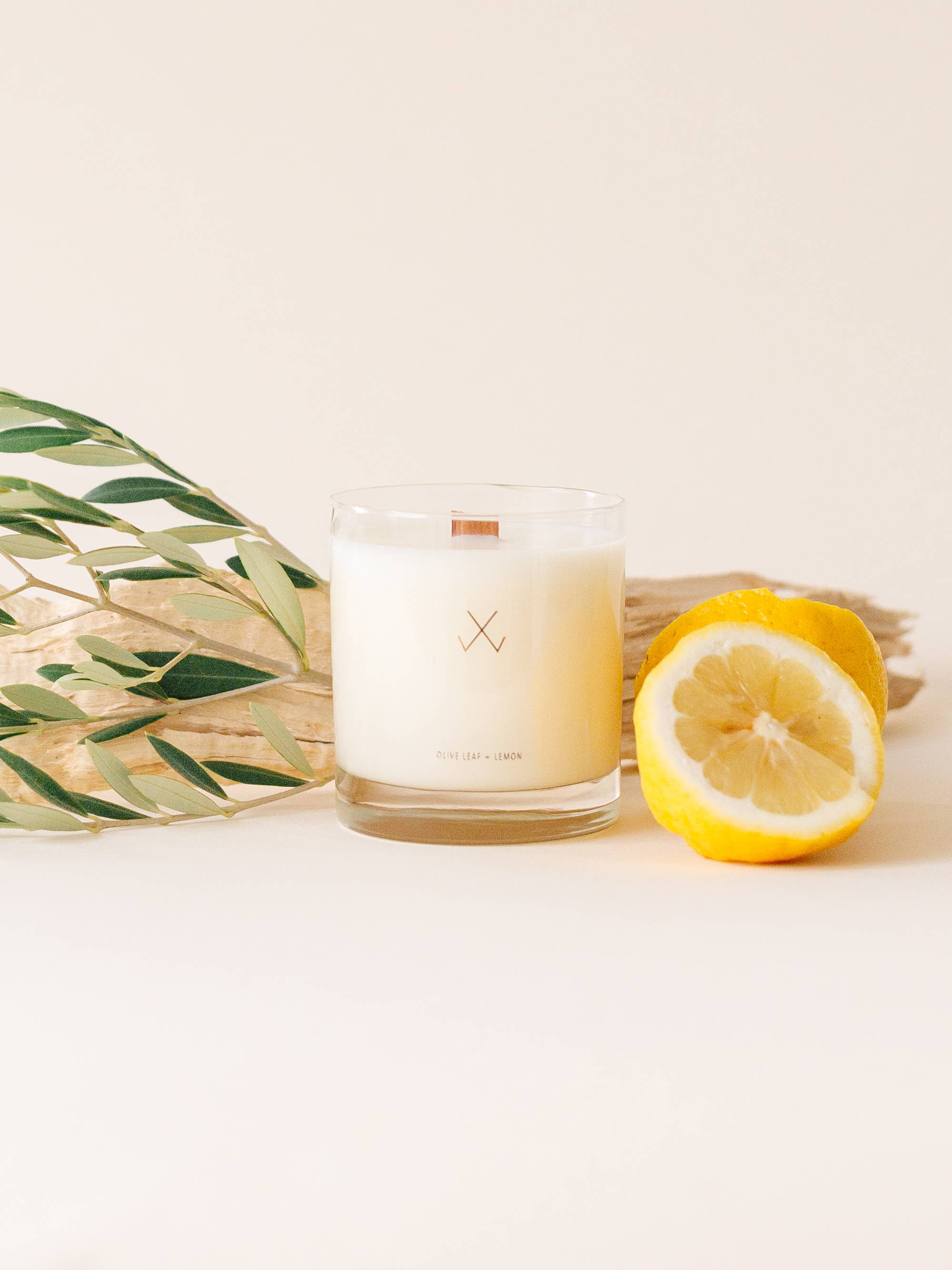 Simply Curated - Wholesale Jar/Filled Candle - Olive Leaf + Lemon - 9 oz Soy Candles 3