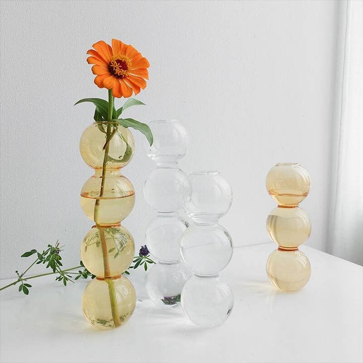 BlakOutlet - Wholesale Vase - Hand made Transparent Flower Vase Borosilicate Glass14