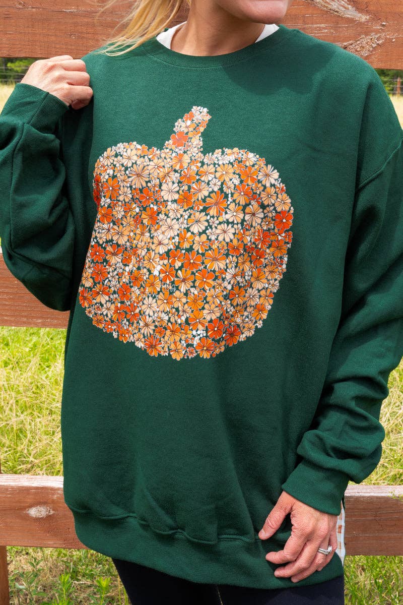Wholesale Accessory Market - Wholesale Graphic Sweatshirt - Women's - Side Bows Fall Foliage Pumpkin Unisex NuBlend Crew Sweatshirt10