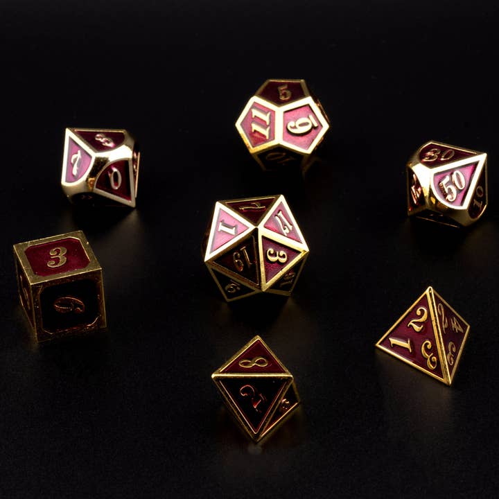 Garnet Embers Dice Set for wholesale by Geek Therapeutics