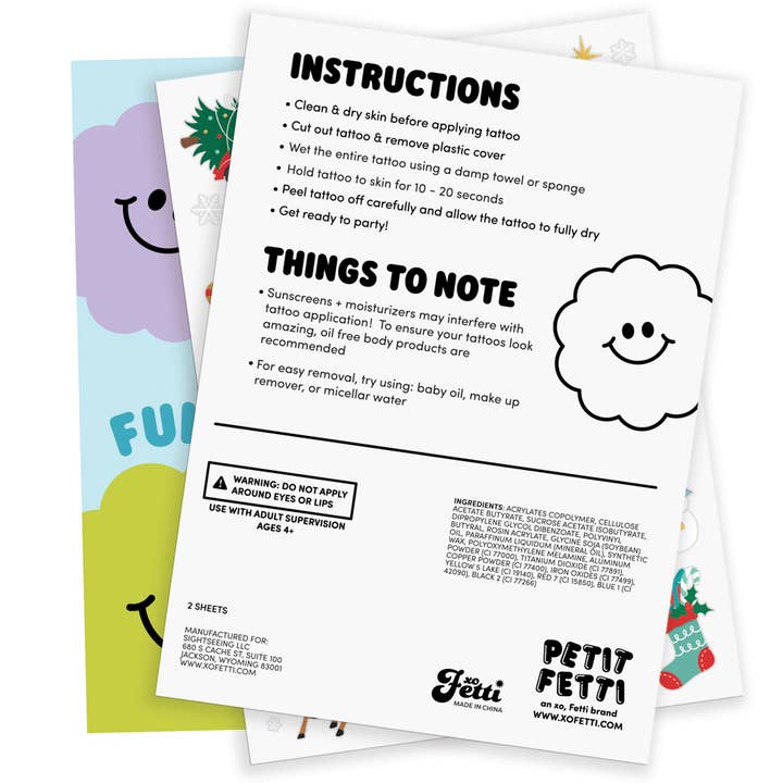 Petit Fetti - Wholesale Temporary Tattoo - Kids - Team Naughty + Nice Temporary Tattooss