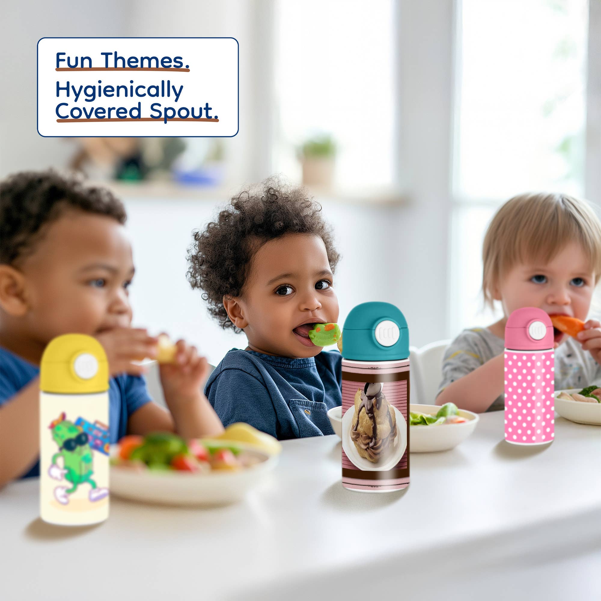 3dRose – Großhandel Trinkflaschen – 3dRose, Schokoladenmousse-Cremepuff, Kinderwasserflasche4