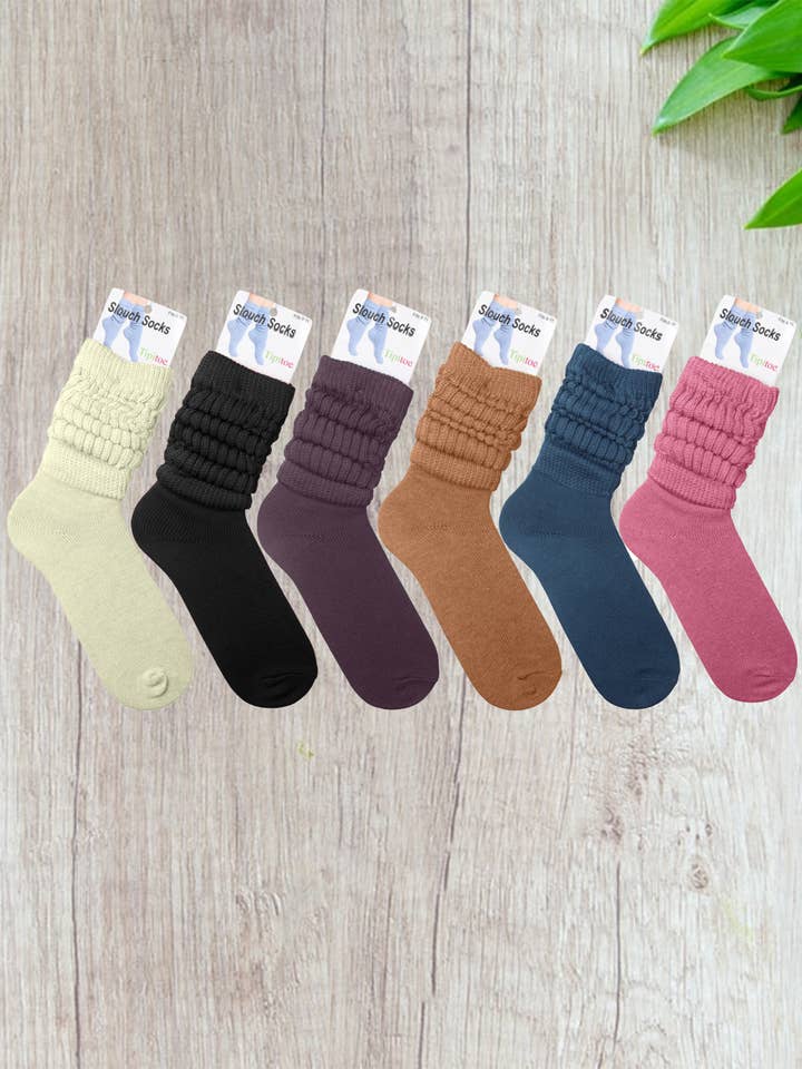 Isadora, Tipi toe, & James Fiallo - Wholesale Socks - Women's - Women's 1 Pack Tipi Toe Slouch Colored Crew Boot Sock4