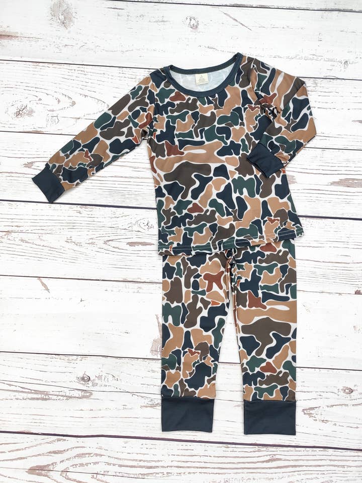 sassy kids palace – wholesale Sleepwear set – Kids – Kids Camouflage Print Pajamas0
