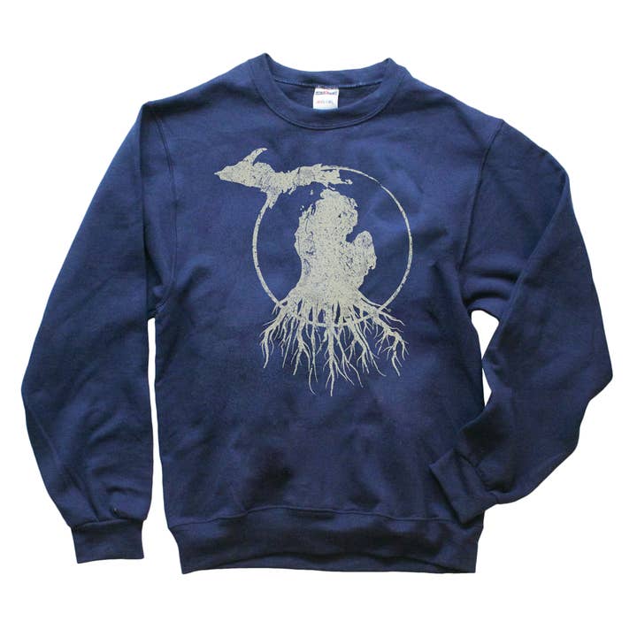 MI Roots - Unisex Crewneck Sweatshirt for wholesale by rooted in michigan