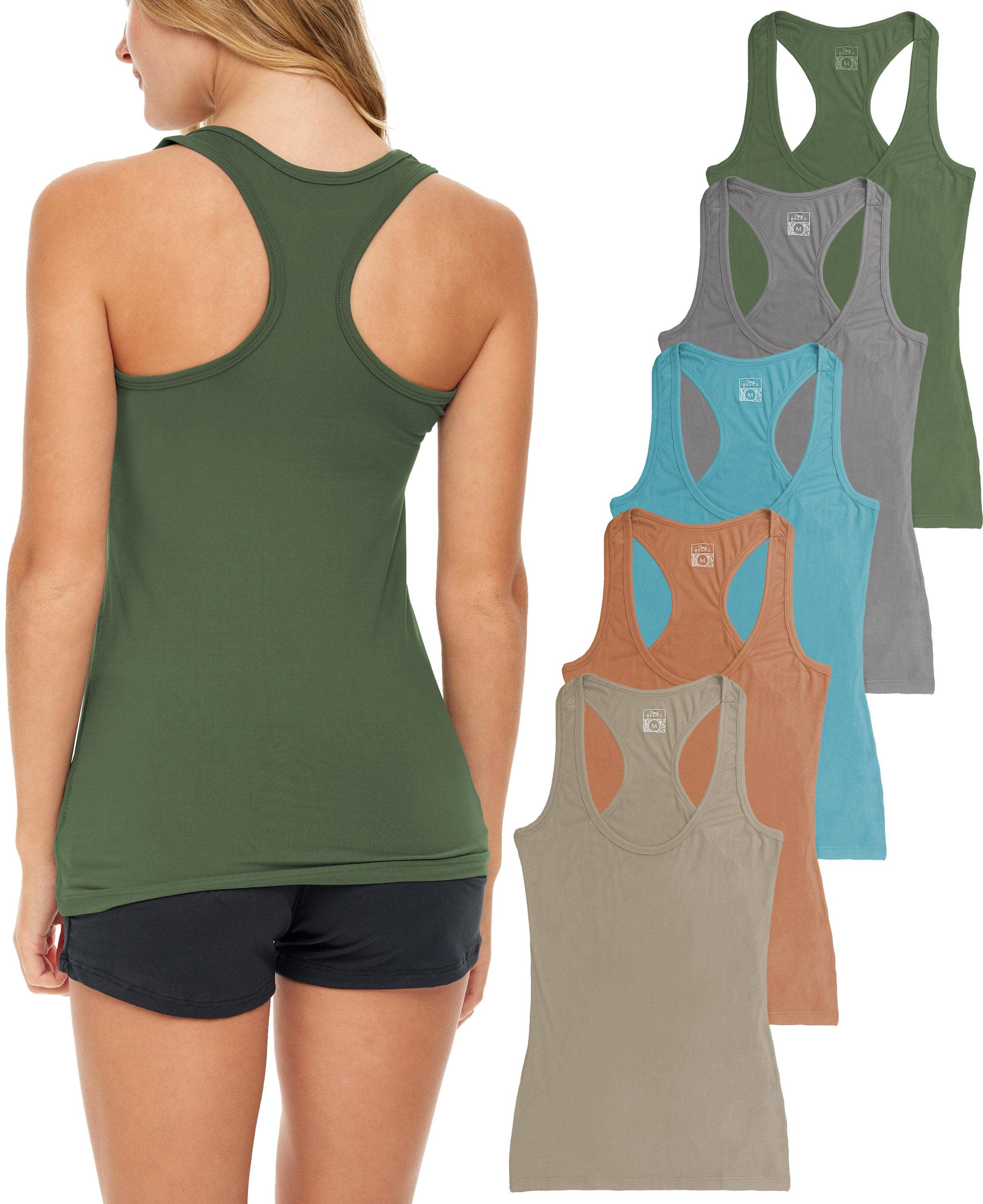 I-Wear Brands - Wholesale Tank Top - Women's - 5 Pack Women's Racerback Cotton Stretch Tank Top8