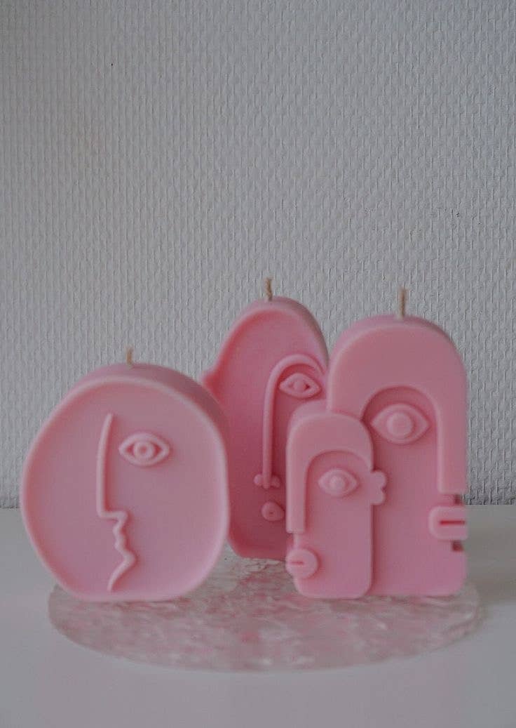 youngpee – Engroshandel Gavelys – Abstrakte ansigter Picasso hovedlys, hjemmeduft dekoration2