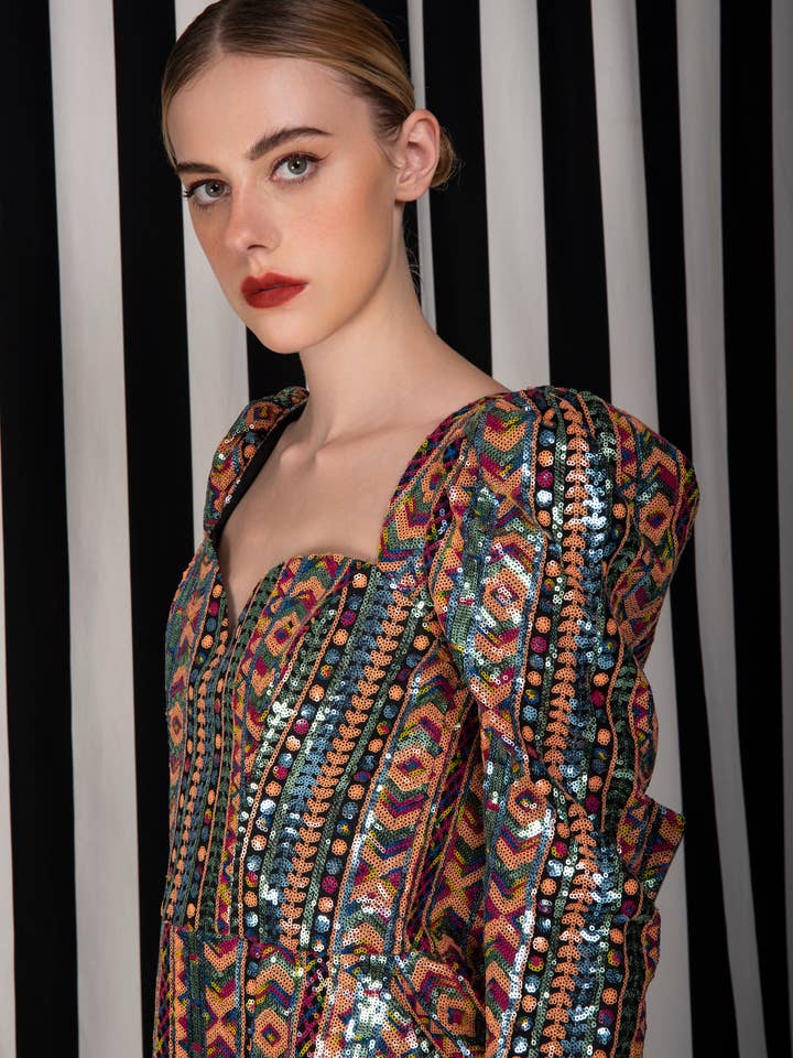 Puff sleeve frock for wholesale by Kittima