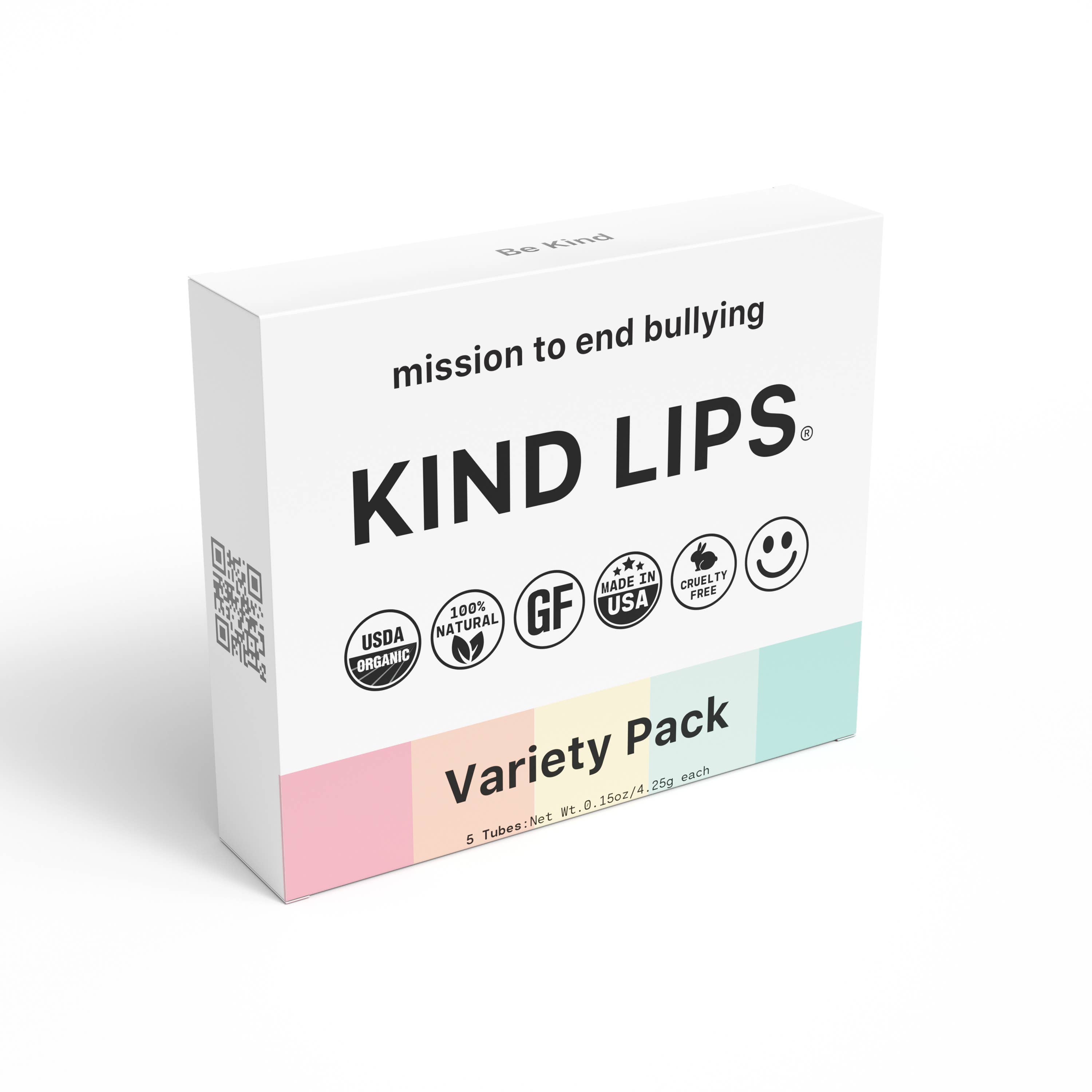 Kind Lips - Wholesale Lip Balm Set - Variety Pack Organic Lip Balm - 5 Pack Box1