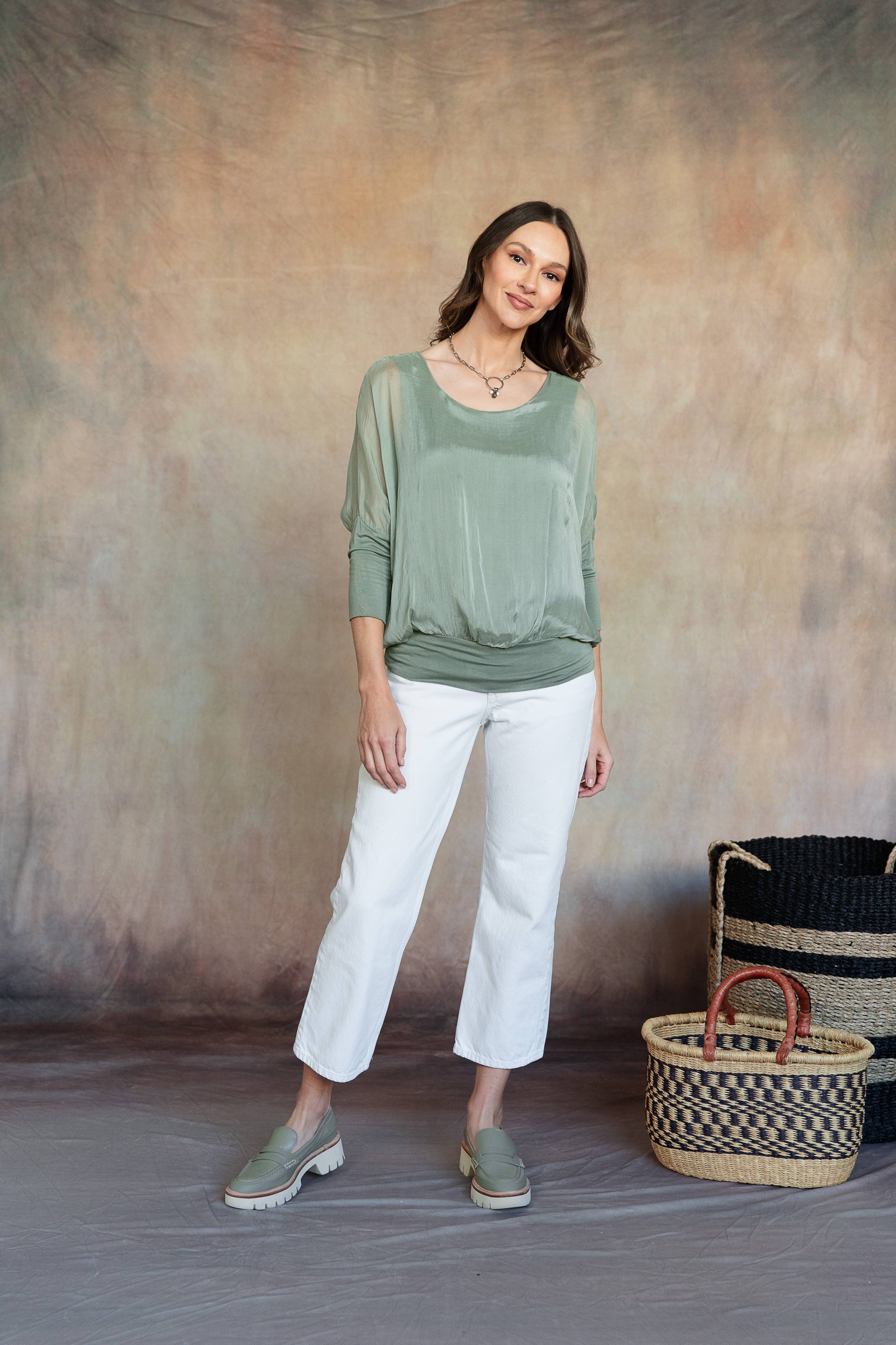 CobbleStone Living - Wholesale Blouse - Women's - Cassandra Italian Silk Top1