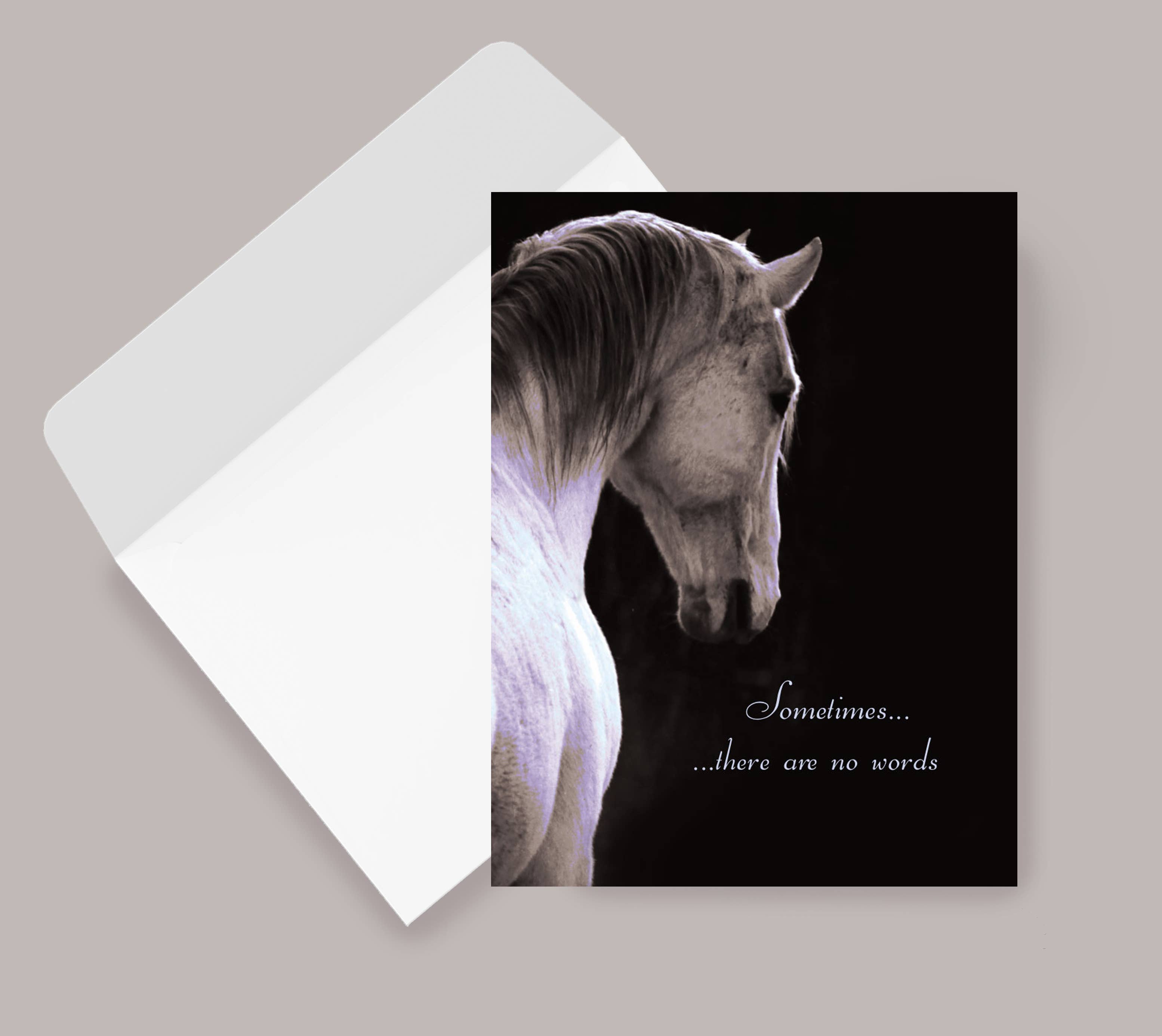 Horse Hollow Press / Pretty, Funny, Snarky Cards & Stickers - Wholesale Sympathy Card - Horse Sympathy Greeting Card / Sometimes There are no Words9