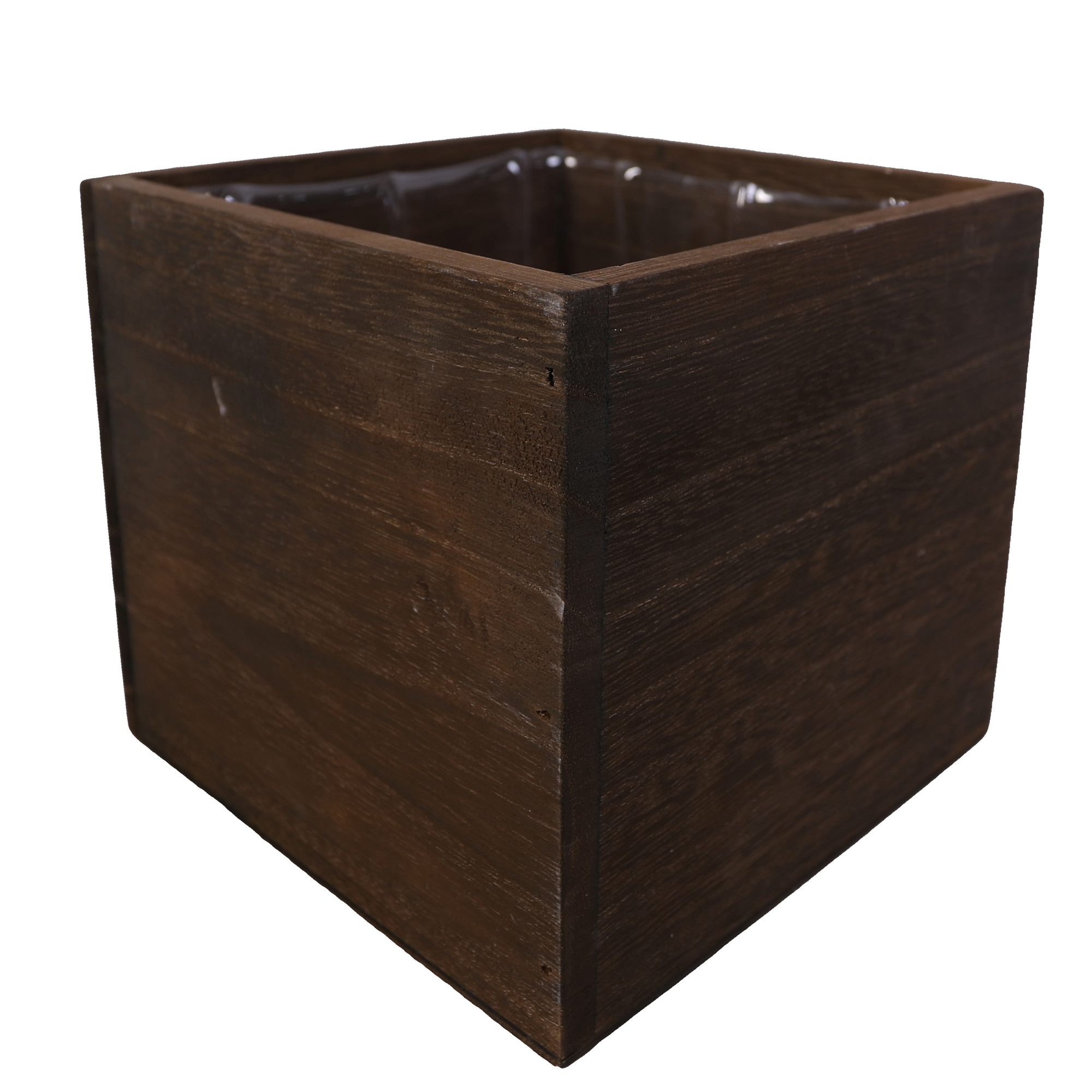 SWS BASKETS AND HOME DECOR - Wholesale Planter Box - Wood Planter Boxes with Liner Floral Accessories 5.75x5.75"3