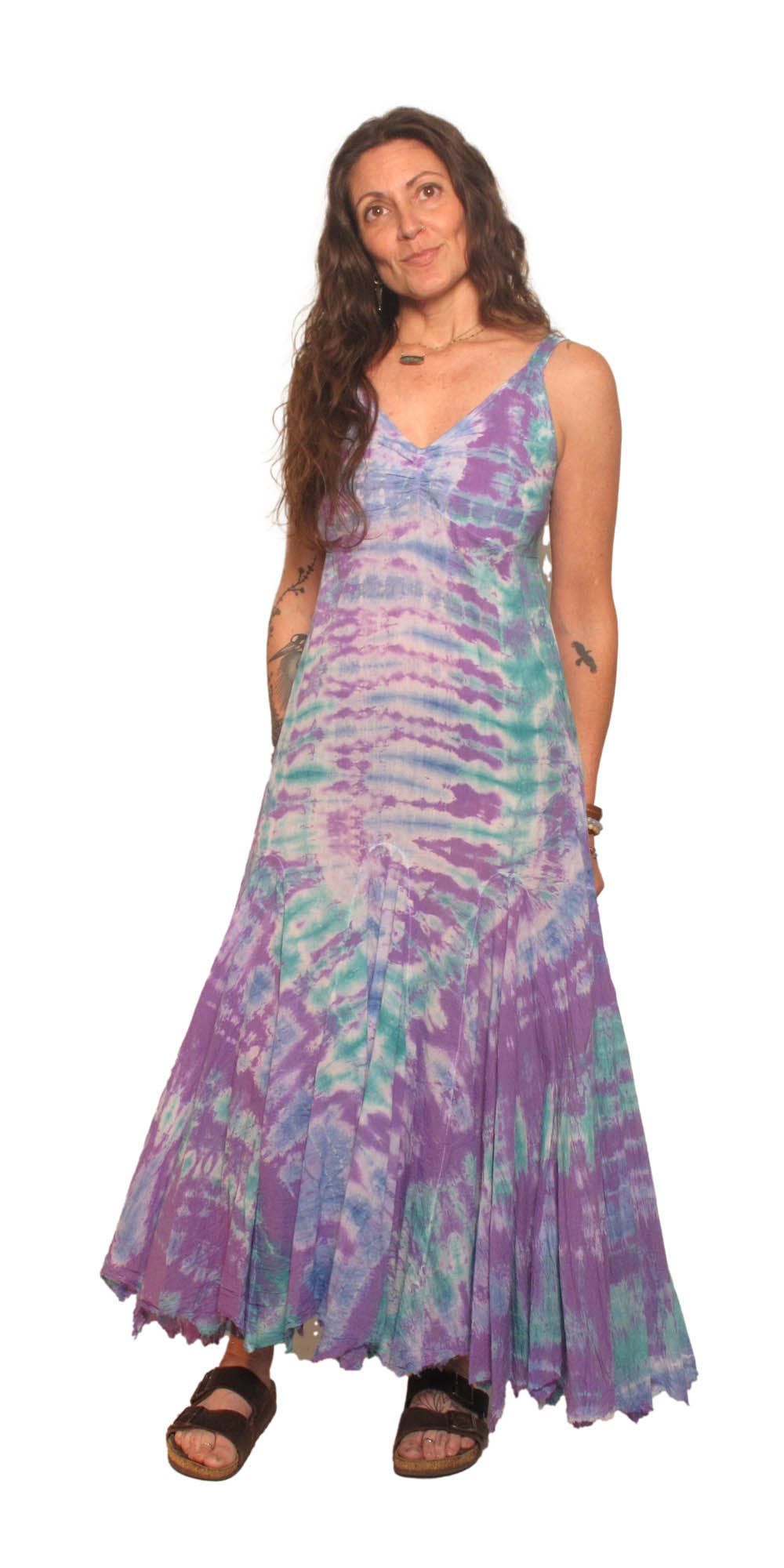 Blue Sky - Wholesale Dress - Women's - 3304 Spinner Maxi Dress in Cotton Voile1