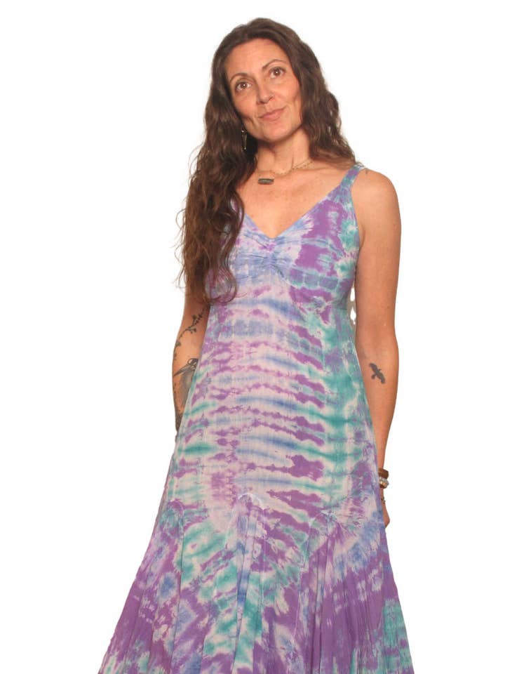 Blue Sky - Wholesale Dress - Women's - 3304 Spinner Maxi Dress in Cotton Voile1