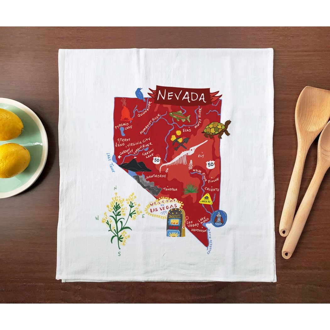 Allport Editions – Engroshandel Viskestykke – Hej USA håndklædeserie - ALLE 50 STATER HER!27