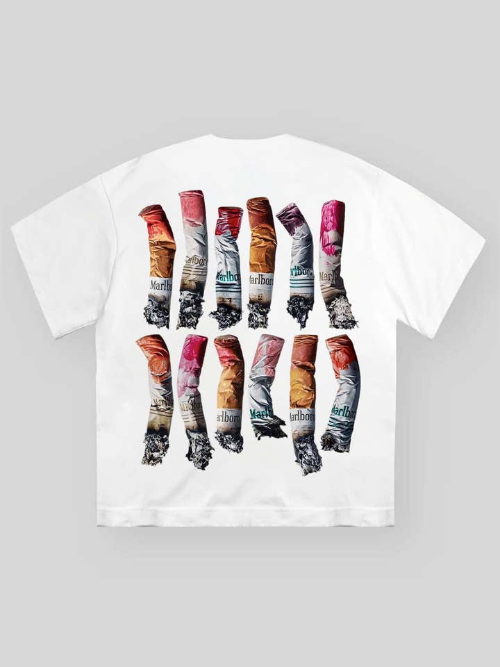 NOISSEY - Wholesale Screen printed t-shirt – unisex - Noissey Marlboro Double-Sided Print T-Shirt1