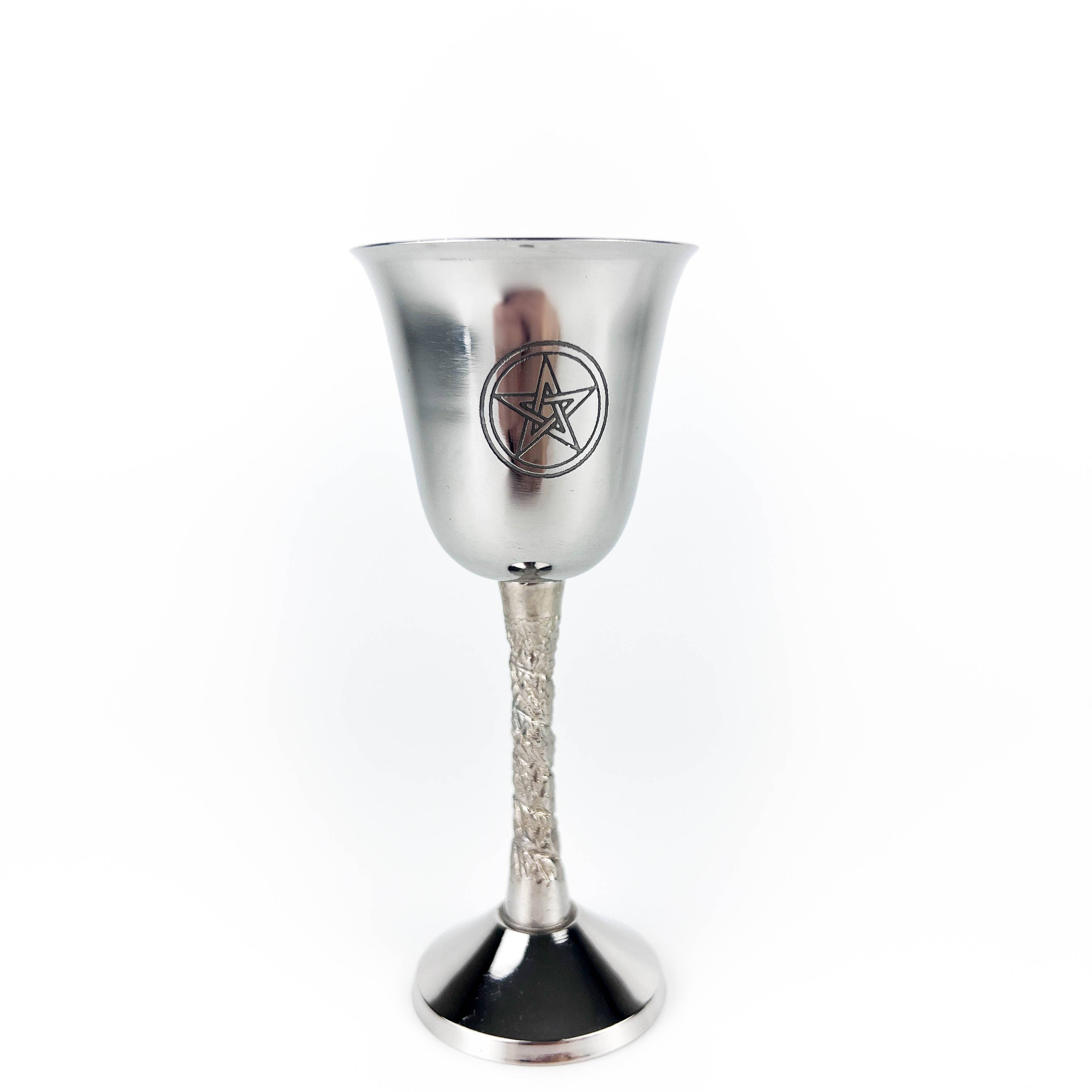 GREENROOTS USA LLC - Wholesale Wine Glass - Pentagram Stainless Steel Chalice 4 3/4"H0