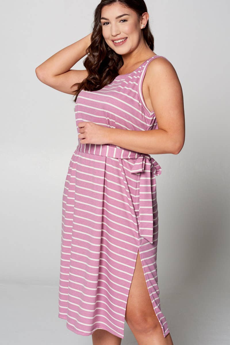 Emerald Collection - Wholesale Dress - Women's - ETK-7633-PL Sleeveless Midi Dress7