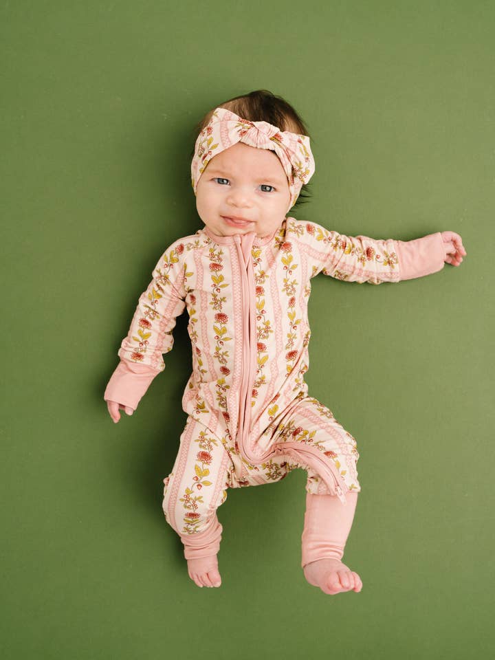 Vintage Floral Stripe Bamboo Sleeper for wholesale by Little One Shop