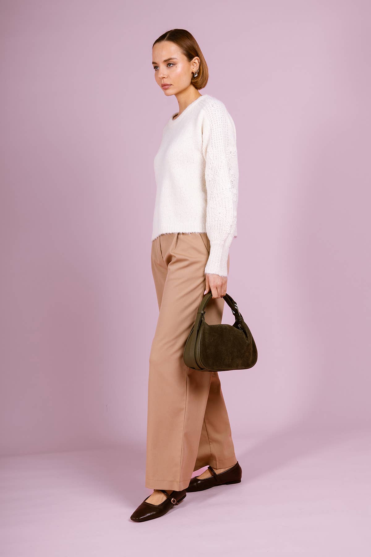 Cherry Paris - Wholesale Top Handle Bag - Women's - AMICIE SUEDE Bag - 415940