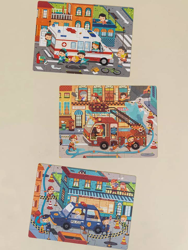 Niveau supérieur Casse-têtes Niveau 3 - Héros du quotidien (3 casse-têtes) pour la vente par Coco Village