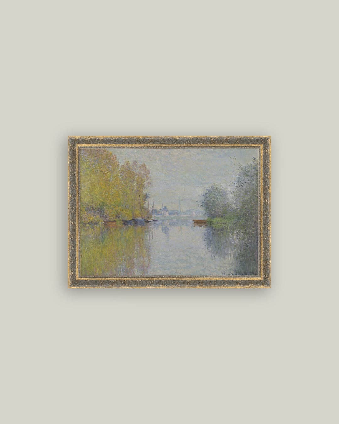 Petal Lane Home - Wholesale Art Print - Autumn on the Seine Framed Antique Art3
