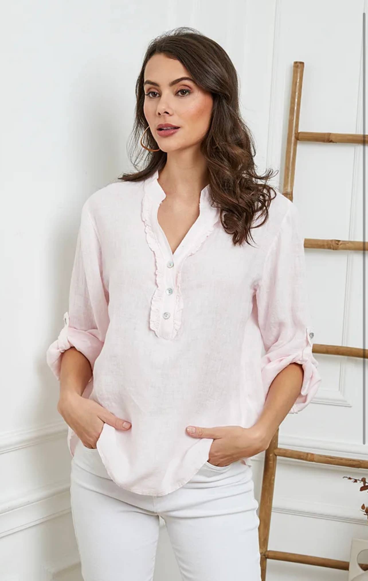 LÉA & LUC – wholesale Blus - Dam – Blus i 100 % linne REF. 664953