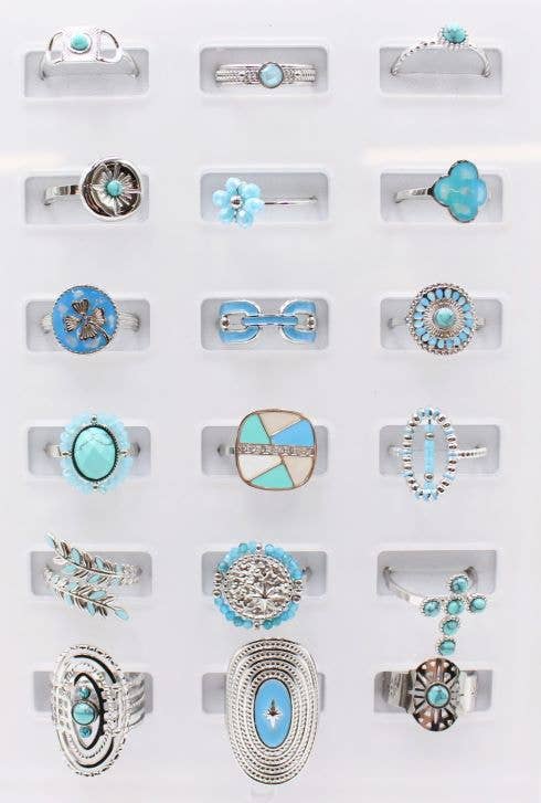 Reference Mode – Engroshandel Smykkesæt – Sæt med 18 justerbare ringe i rustfrit stål8