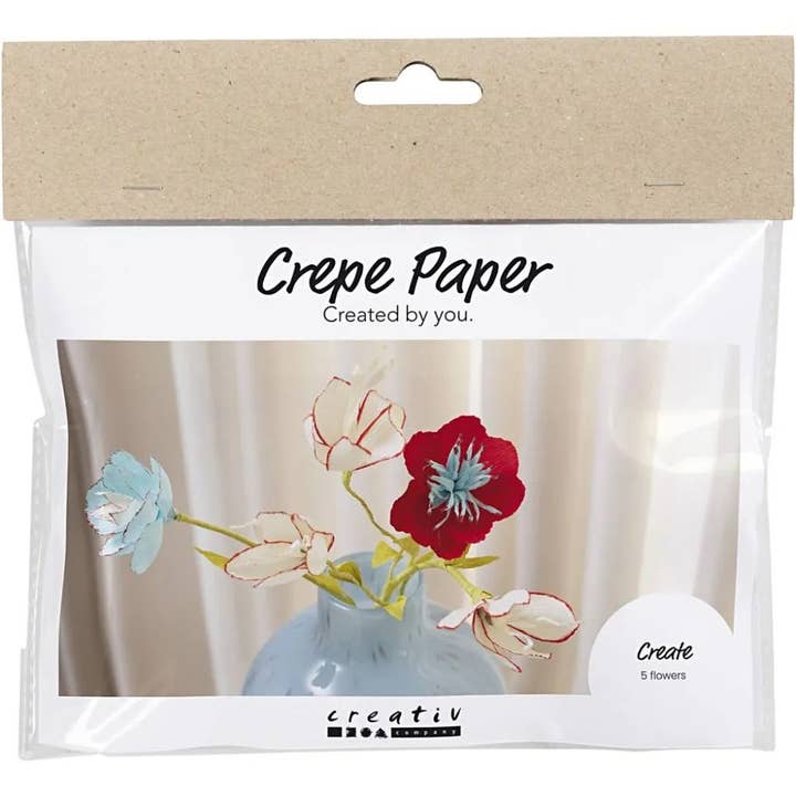 Hobbygroep - Wholesale DIY Craft Kit - CC Mini hobby set Crepe Paper Flowers Pastel Colors