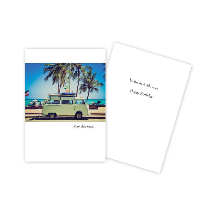 Volkswagen Van Coastal Birthday Card for wholesale by Sun Day Greetings